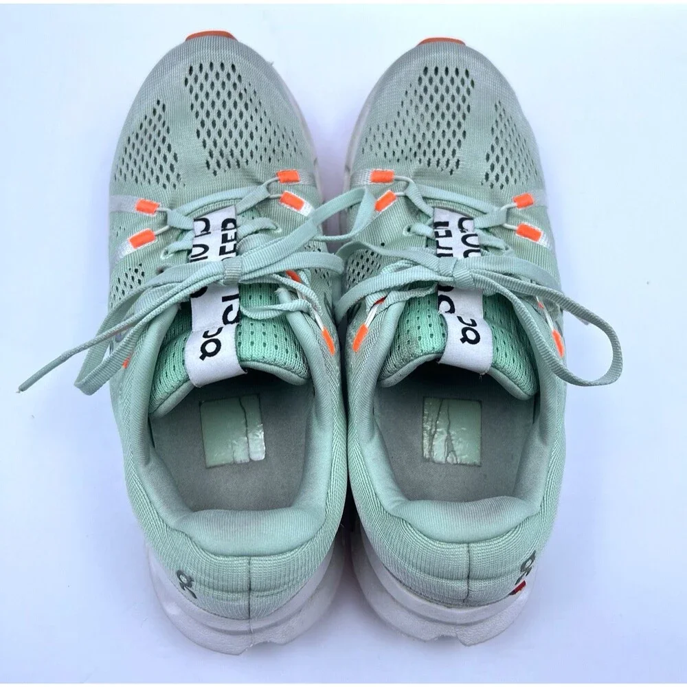 On Cloud Cloudsurfer Women's Running Shoes Glacier Flame Mint Gym Size 8.5